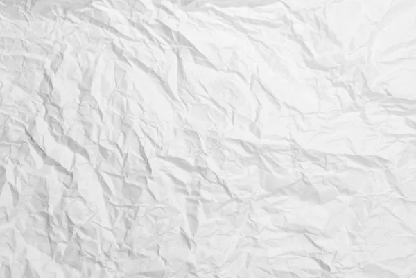Buruşuk Kağıt Beyaz Doku Arka Plan — Stok fotoğraf