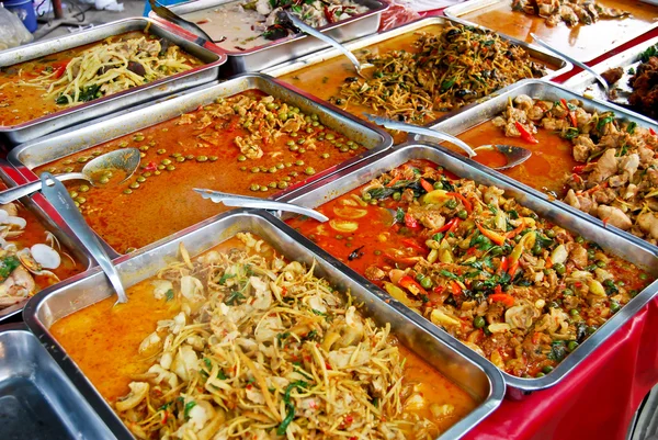 Stock image Variety of thai food in fresh market, Asia, Thailand