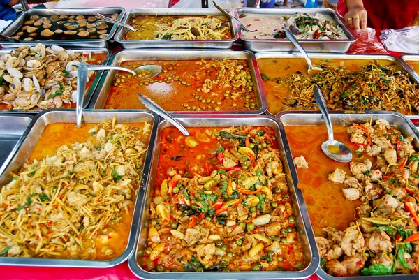 Stock image Variety of thai food in fresh market, Asia, Thailand