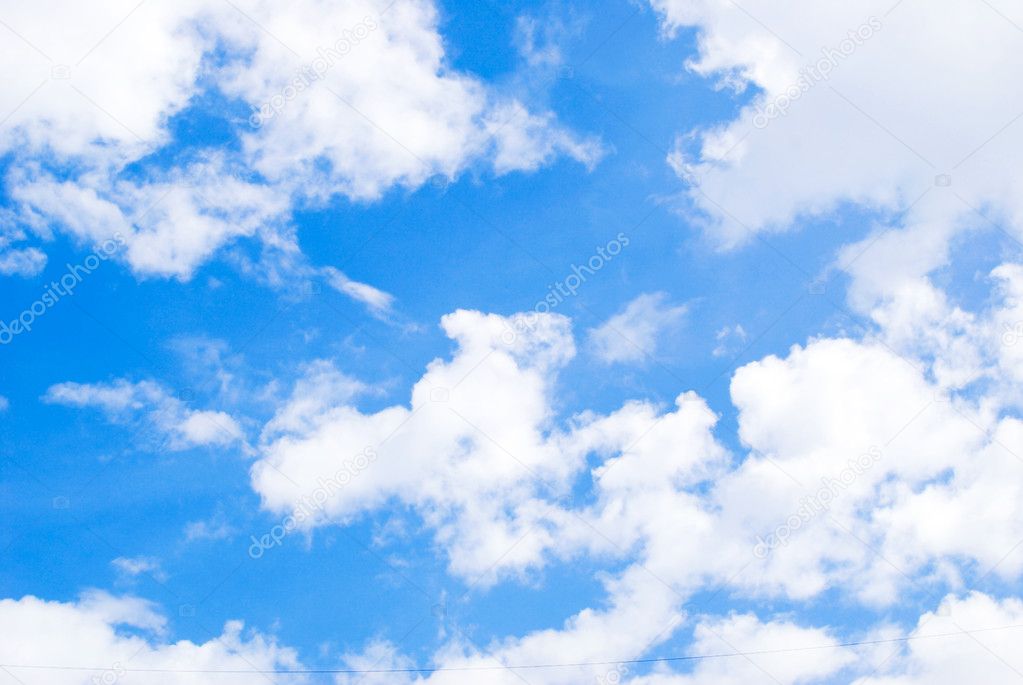 Beautiful cloudy blue sky useful as background for many purpose