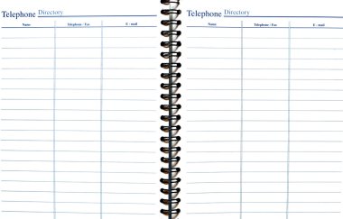 Address book open two page background clipart