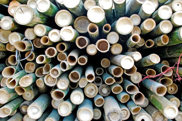Montón Bambú Almacenamiento Para Trabajos Construcción Industriales Textura Fondo —  Fotos de Stock
