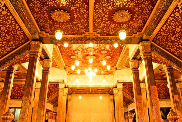 Interior Del Templo Palacio Buda Dorado Tailandia — Foto de Stock