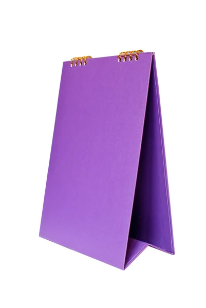 Calendrier de bureau violet isolé — Photo