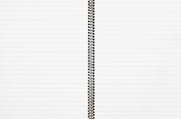 Notebook Papel Linha Grade Branco Abrir Duas Páginas Closeup Como — Fotografia de Stock