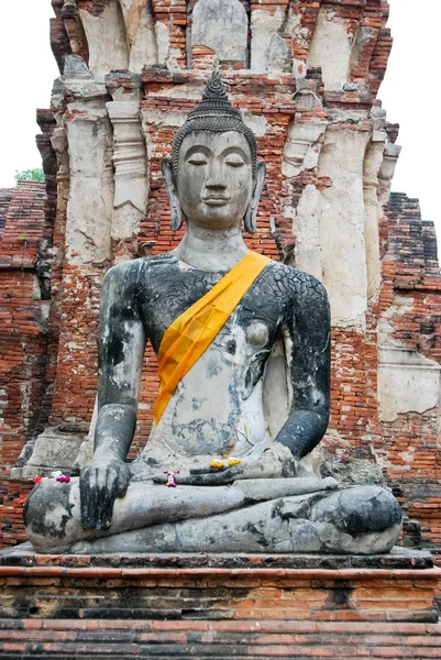 Ősi kő buddha-szobor — Stock Fotó