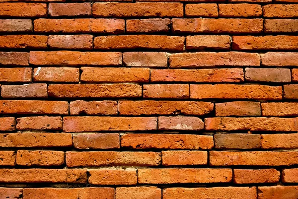 Oude Oranje Gekraakt Bakstenen Muur Achtergrond Textuur — Stockfoto