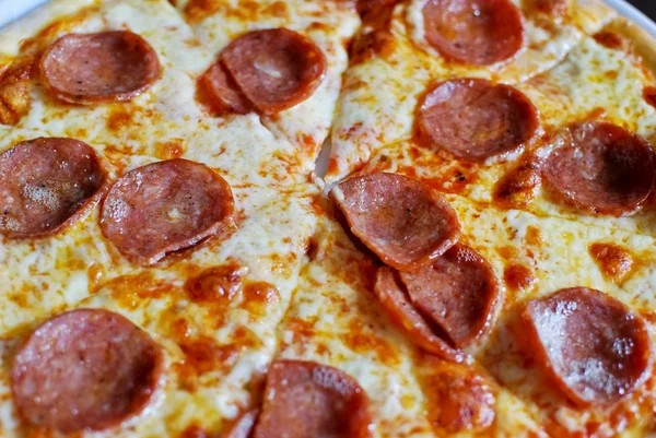 stock image Pepperoni pizza closeup