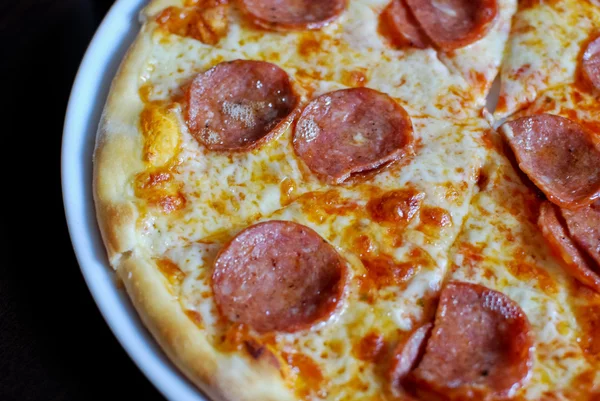 stock image Pepperoni pizza closeup