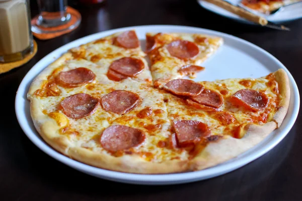 stock image Pepperoni pizza closeup