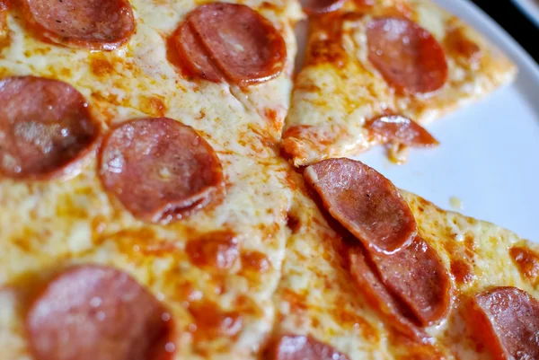 Stock image Pepperoni pizza closeup