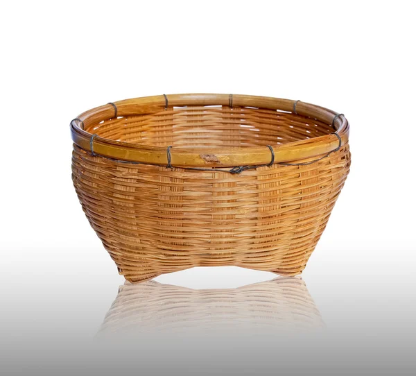 Vintage brown wicker basket — Stock Photo, Image