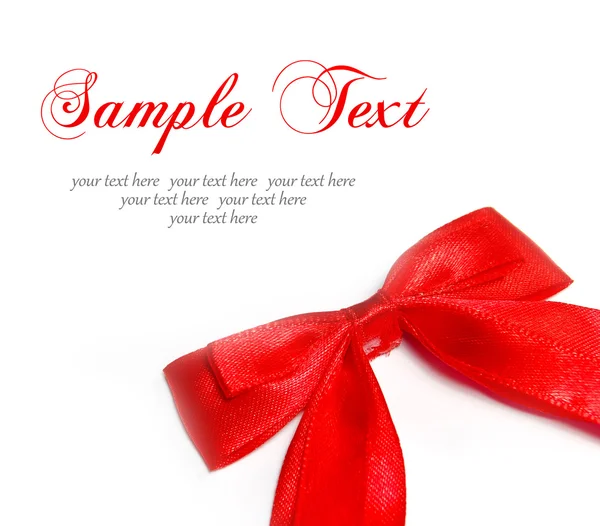 Red ribbon bow geïsoleerd — Stockfoto