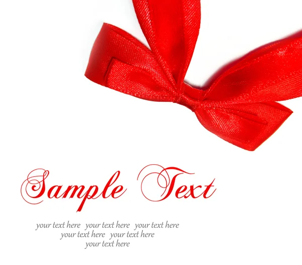 Red ribbon bow isolated — Stock Photo, Image