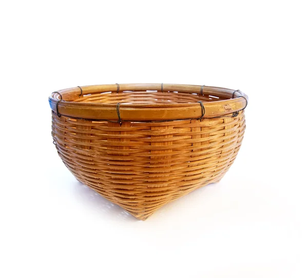 Vintage brown weave wicker basket — Stock Photo, Image
