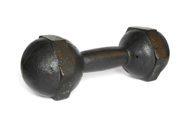 Old dumbbell fitness equipment — Stock Photo, Image