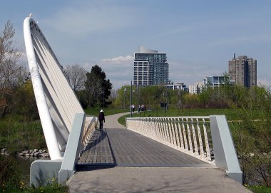 Toronto Lake Bridge in Humber Bay Park 2008 clipart