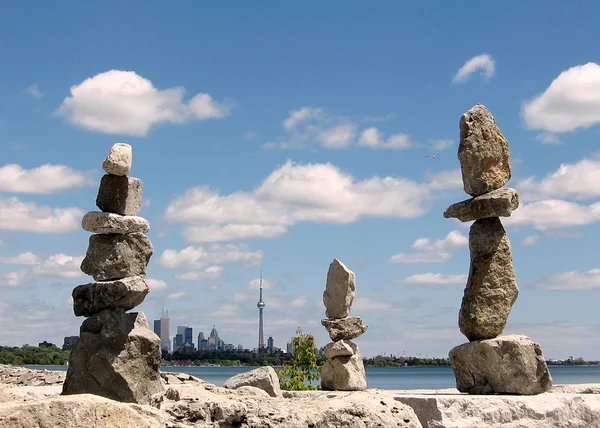 Toronto Lake Três estátua de pedra 2008 — Fotografia de Stock
