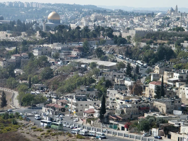 Ιερουσαλήμ σπίτια και δρόμους στην πλαγιά του λόφου 2010 — Φωτογραφία Αρχείου