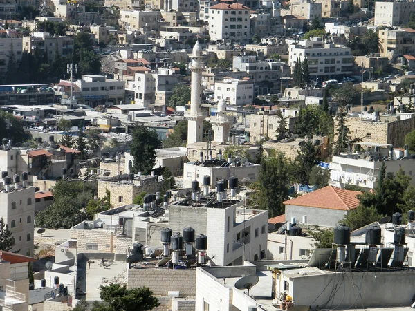 2010 丘の中腹にエルサレムのミナレット — ストック写真