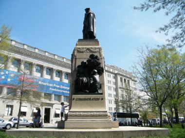 Washington Lafayette Park Steuben Statue 2010 clipart