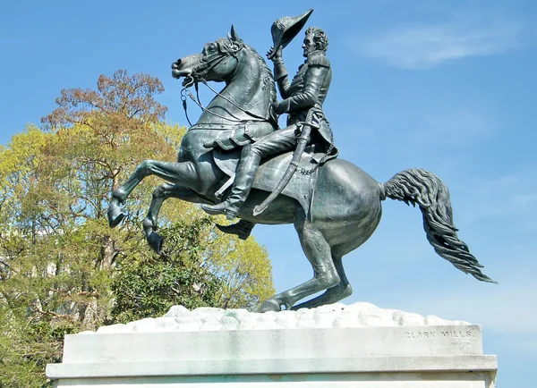 华盛顿拉斐特公园安德鲁 · 杰克逊纪念碑 2010年 — 图库照片