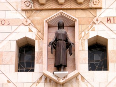 Nazareth Basilica young Mary Statue 2010 clipart