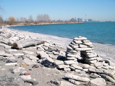 Toronto Lake stone sculpture 2010 clipart