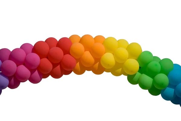 Bogen von Luftballons isotonisiert auf weiß — Stockfoto