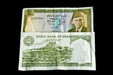 10 Pakistan rupees clipart