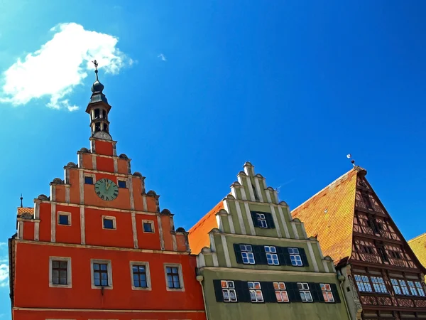 stock image Medieval houses at the german town Dinkelsbuehl