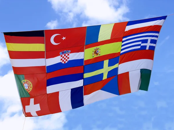 stock image Flagg of European countries