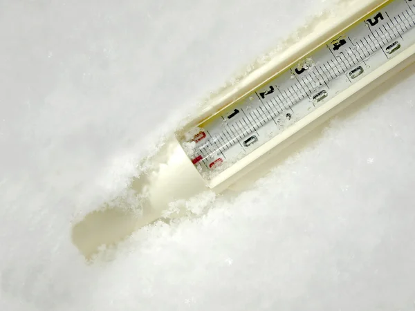 Thermometer in minus Stock Image