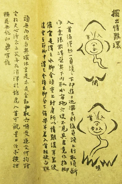 Libro antiguo chino de geomancia — Foto de Stock