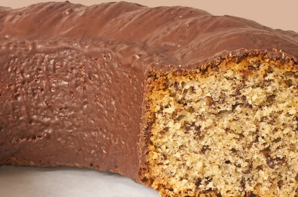 Ciasto z orzechami i czekoladą — Zdjęcie stockowe