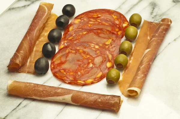 Chorizo Jamon Serrano Sausage Spain — Stock Photo, Image