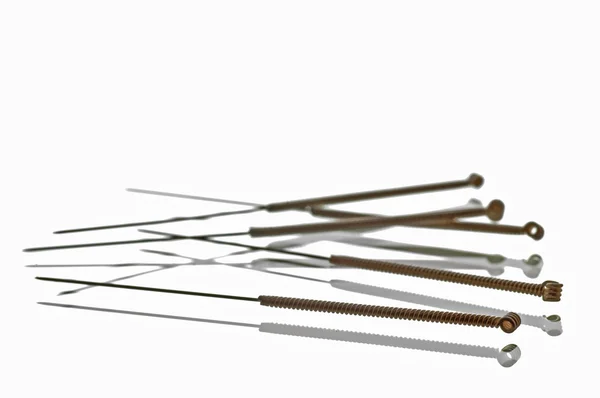 Agulhas de acupuntura — Fotografia de Stock
