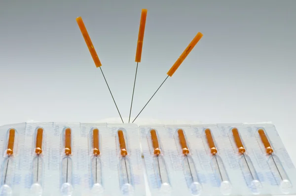 Acupuncture needle one-way — Stock Photo, Image