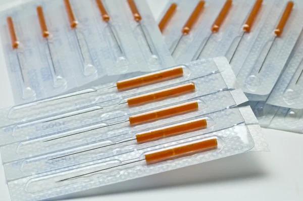 Acupuncture needle one-way — Stock Photo, Image