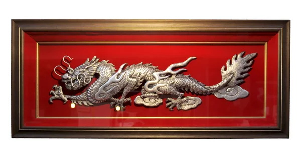 Silver dragon i templet — Stockfoto