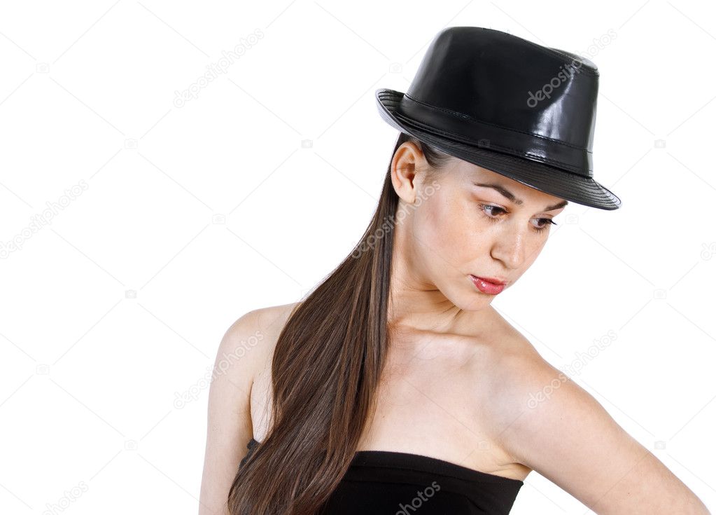 Beautiful model with a hat
