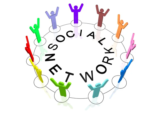 Κοινωνικό δίκτυο — Φωτογραφία Αρχείου