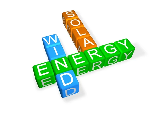 Green Energy Crossword — Stock Photo, Image