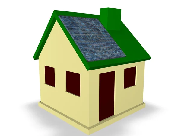 Dům solární energie — Stock fotografie