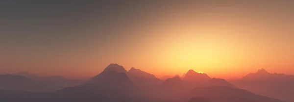 stock image Sunset over mountains