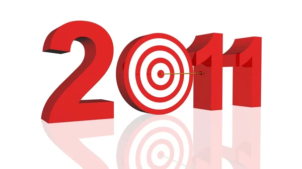 Year 2011 Target — Stock Photo, Image