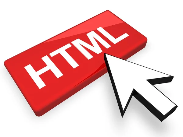 Botão HTML Conceito — Fotografia de Stock