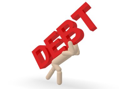 Debt concept clipart