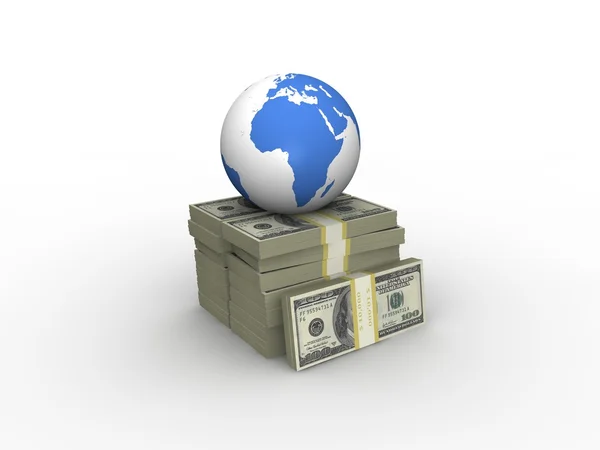 Globe Geld — Stockfoto