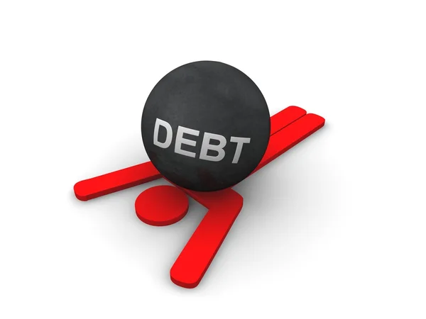 Conceito Dívida — Fotografia de Stock